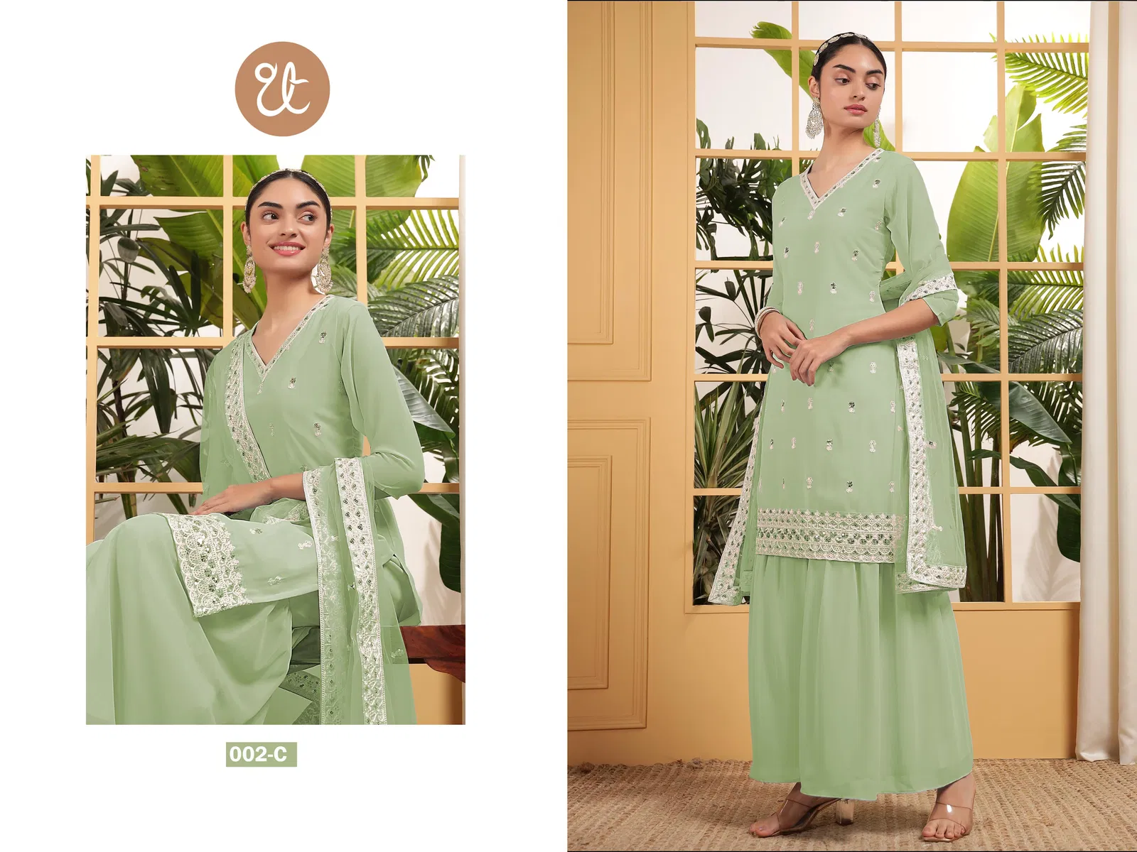 Tt 002 A to D Georgette Readymade Suits Suppliers In India